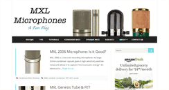 Desktop Screenshot of mxlmicrophones.com